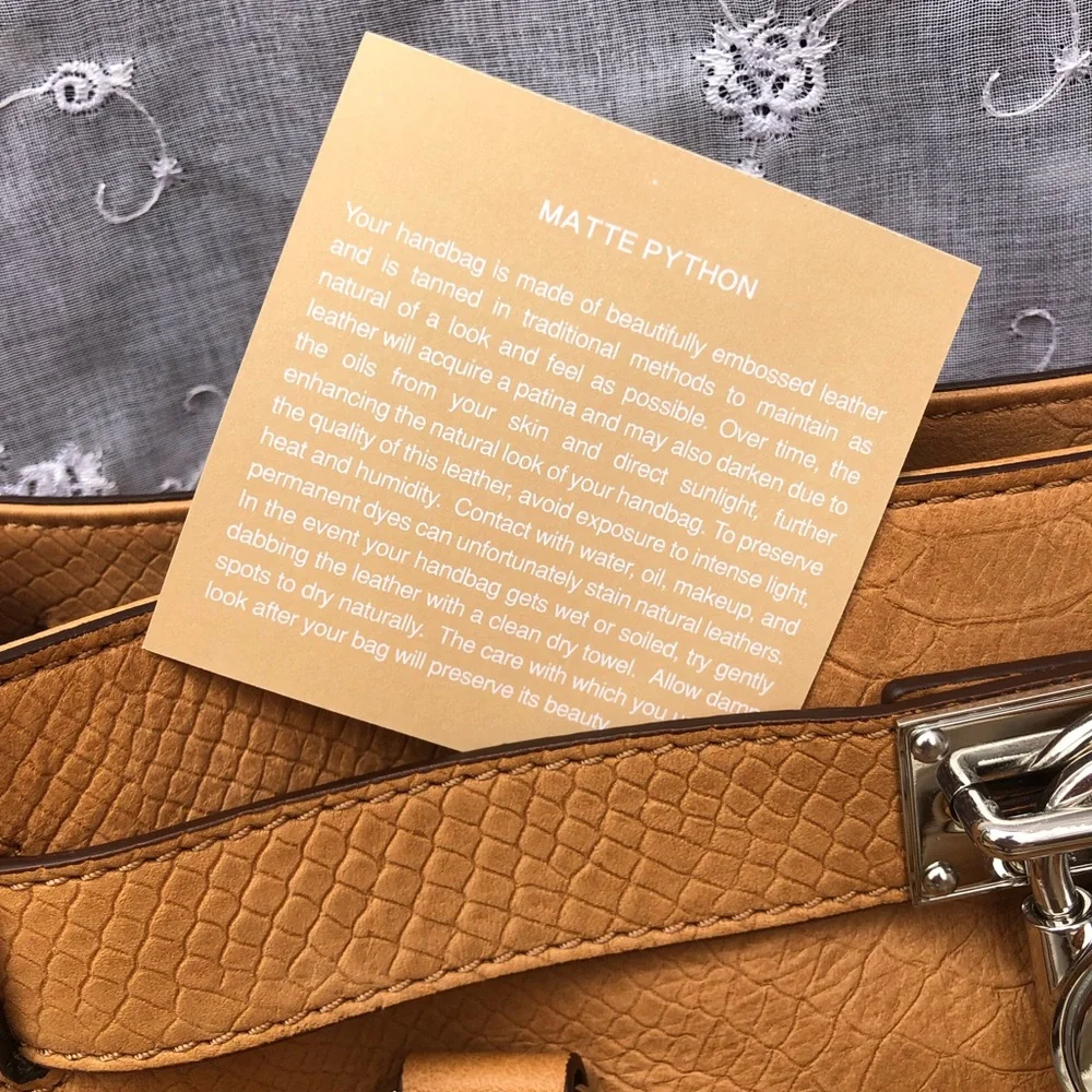 Michael Kors Leather Hamilton Style Matte Python - Picture 6 of 8